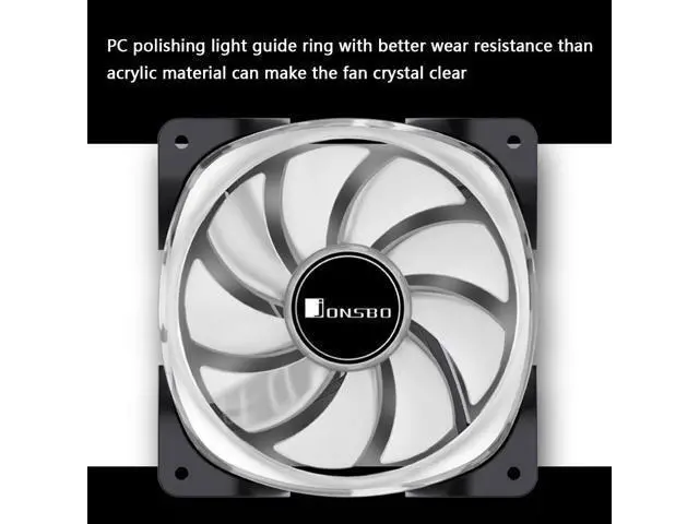 Alt view image 10 of 10 - PC Case Cooling Fan FR-701 ARGB PC Case Fan 120mm 9 Blade Addressable RGB LED PWM Cooling Fan Installing Accessories