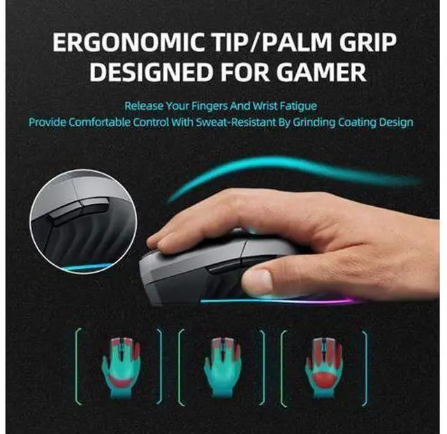 Alt view image 12 of 14 - ThundeRobot ML701 wireless mouse rechargeable gaming mouse gaming dedicated rechargeable computer mouse portable