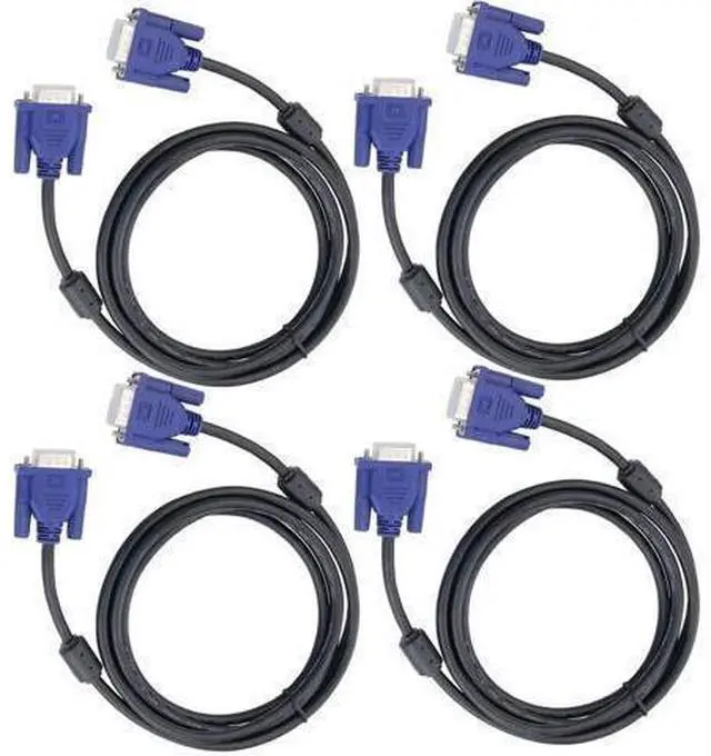 Alt view image 6 of 10 - DaFuRui 4Pack VGA to VGA Cable5Ft HD15 VGA Male to Male Cable for TV Computer VGA Monitor Cable with Blue Connector
