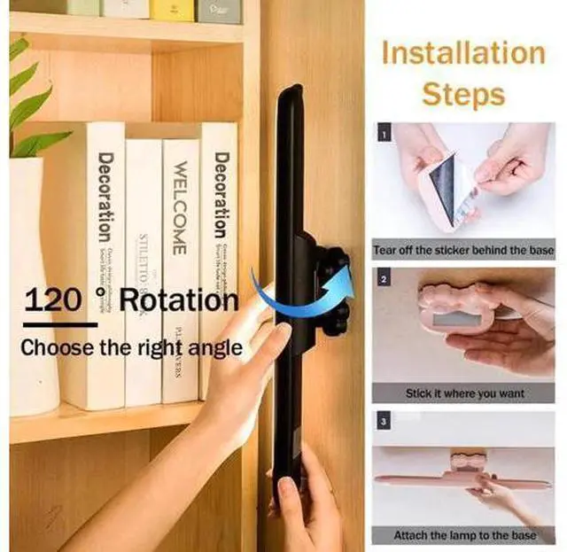 Alt view image 7 of 10 - 2020 New Dropship Hanging Magnetic Table Lamp 16PCS LED Lamp Chargeable and Eye-protect Desk Lamp Stepless Dimming Night lights