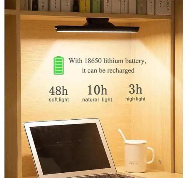 Alt view image 8 of 10 - 2020 New Dropship Hanging Magnetic Table Lamp 16PCS LED Lamp Chargeable and Eye-protect Desk Lamp Stepless Dimming Night lights