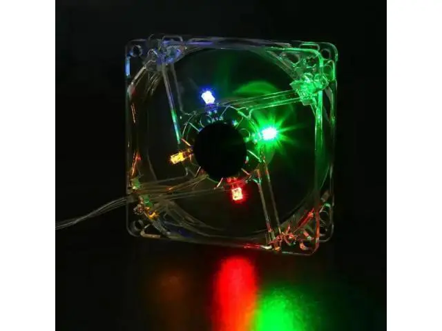 Alt view image 7 of 10 - Computer PC Fan 80mm With LED 8025 Silent Cooling Fan 5V LED Luminous Chass Computer Case Cooling Fan Mod Easy Installed
