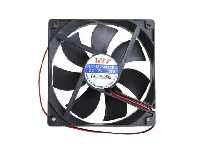 Alt view image 6 of 10 - 12V 2 Pin Computer Cooler Small Cooling Fan 120mm x 120mm x 25mm PC Box System Hydraulic Cooling Fan For Computer Heatsink