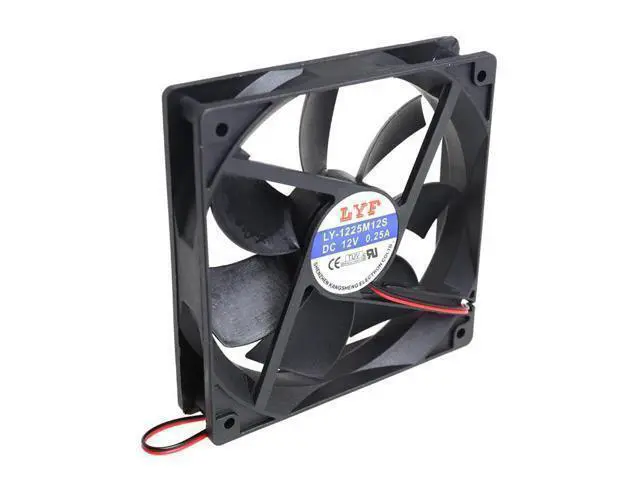 Alt view image 10 of 10 - 12V 2 Pin Computer Cooler Small Cooling Fan 120mm x 120mm x 25mm PC Box System Hydraulic Cooling Fan For Computer Heatsink