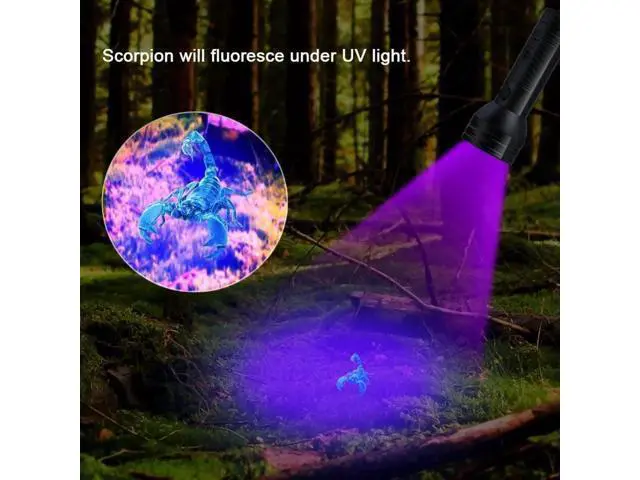 Alt view image 8 of 10 - High quality UV Light 51LED 21LED 12LED UV Light 395-400nm LED UV Flashlight torch light lamp safety UV detection AAA battery
