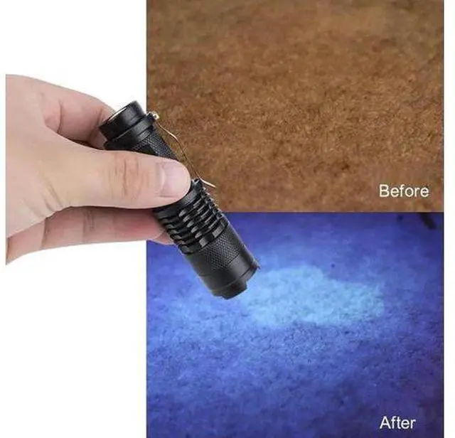 Alt view image 9 of 10 - Led UV 395NM Flashlight Torch Light Ultra Violet Light Purple light UV Lamp AA Battery For Marker Checker Detection