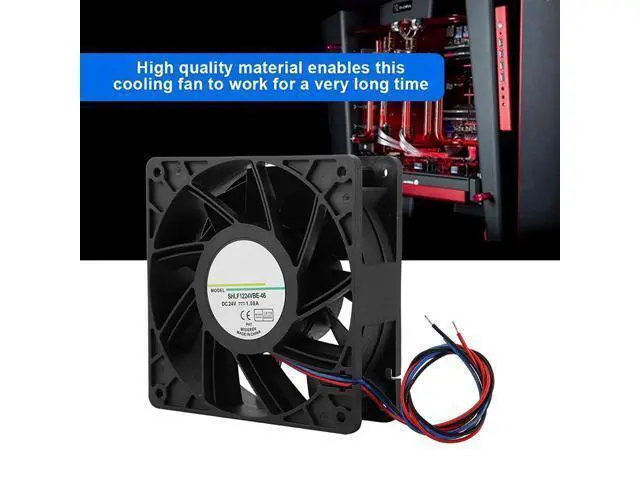 Alt view image 10 of 10 - Cooling Fan 12CM 2CM Cooling Fan Cooler Strong Industrial Chassis Cooling Fan 24V Cooling Fan for PC for Computer for Desktop