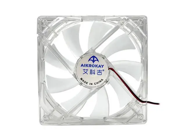 Alt view image 7 of 10 - F12025 120mm LED Fan Cooler Transparent Computer Case Fan PC Cooling Fan 12V Desktop 4-Pin Connector for PC Case