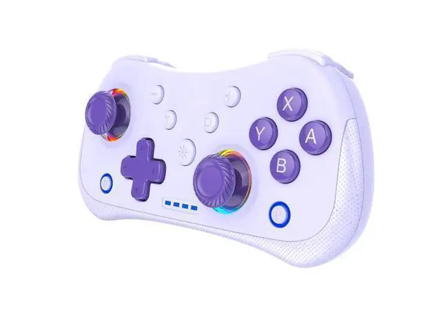 Alt view image 6 of 10 - Bluetooth controller NS game left and right wireless RGB illuminated mini handheld controller