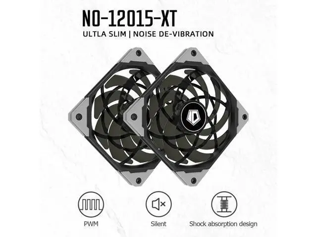Alt view image 9 of 10 - 120mm PWM PC Case Fan 53.6CFM Desktop PC Computer Cooling Cooler Ultra Slim Silent CPU Water Cooler Fan Case Fan Cooling Fans