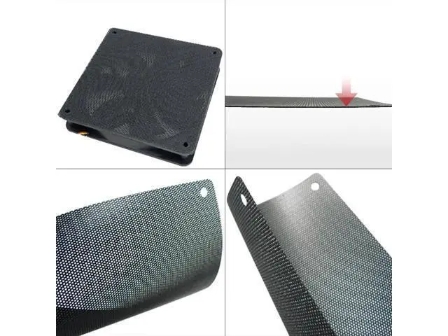 Alt view image 7 of 10 - Fan Case Cover Computer Cooling Fan Filter PVC 120mm 140mm PC Fan Case Dust Filter Strainer Cuttable Dustproof Mesh Fans