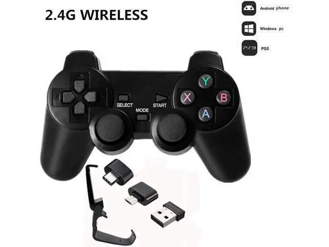 Alt view image 6 of 10 - 2.4G Wireless Game Controller Joystick With Micro USB OTG Adapter For Android TV Box For PC PS3 Gamepad