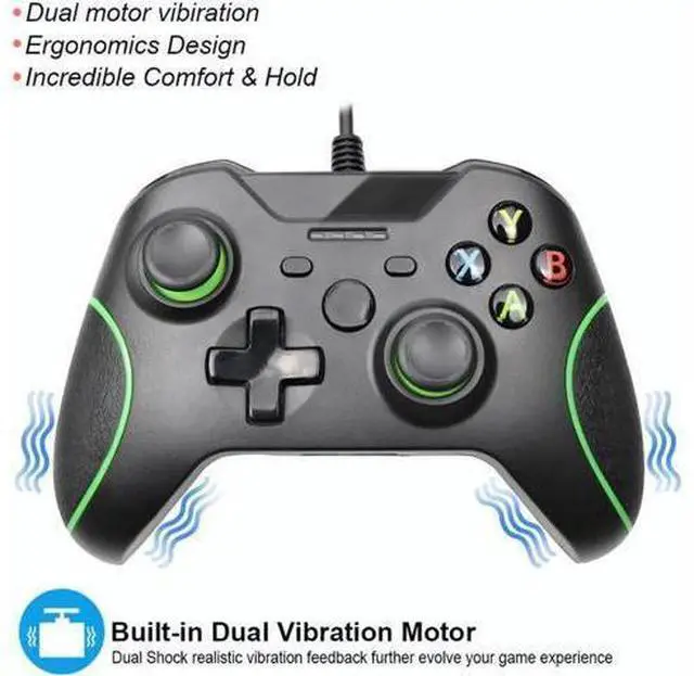 Alt view image 6 of 10 - For One Controller Gamepads USB Wired Game Controller Gamepads Flexible Operation Durable Suitable For Computer Laptop