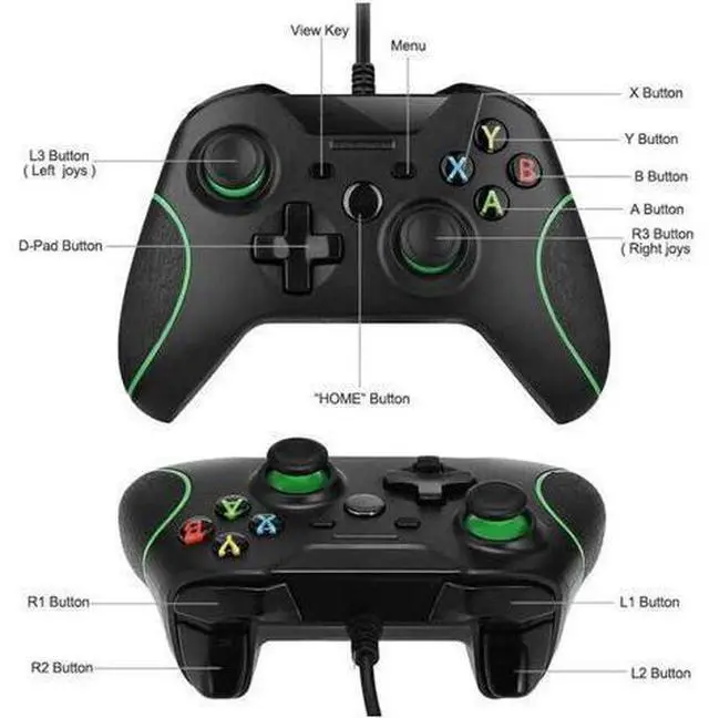 Alt view image 7 of 10 - For One Controller Gamepads USB Wired Game Controller Gamepads Flexible Operation Durable Suitable For Computer Laptop