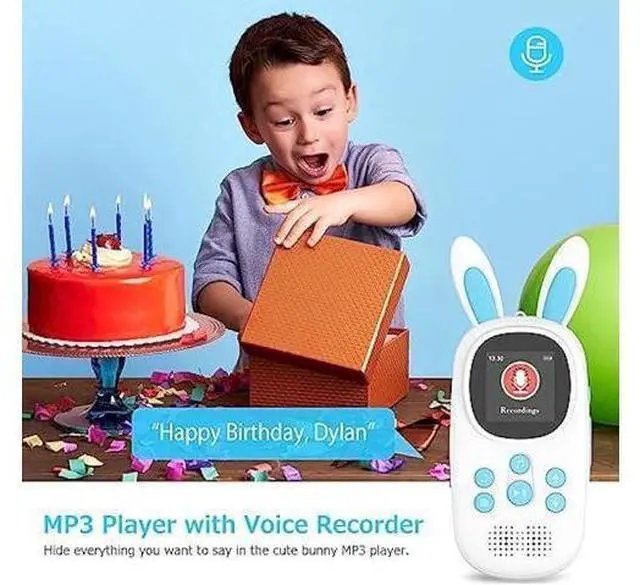 Alt view image 11 of 14 - 16GB Music MP3 Player for Kids, Cute Bunny Kids Music MP3 Player with Bluetooth, MP3 & MP4 Players with Speaker, MP3 Player with FM Radio, Recordings, Alarm, Pedometer, Stopwatch, Support up to 128GB