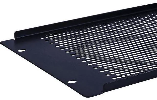 Alt view image 12 of 14 - 4U Blank Rack Mount Panel Spacer with Venting for 19in Server Rack Enclosure or Network Cabinet 2 Pack, Black