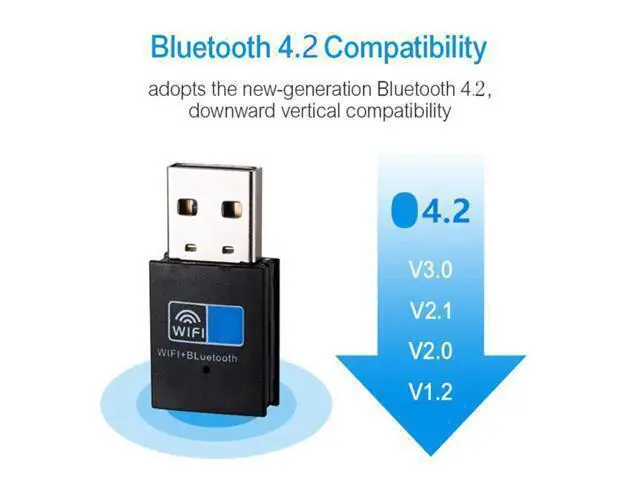 Alt view image 6 of 6 - USB Wifi Bluetooth Adapter, Bluetooth 4.2 150Mbps Wifi Dongle Network Card, Wifi Bluetooth Receiver Transmitter