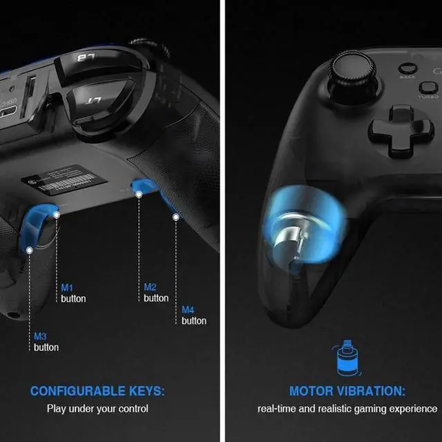 Alt view image 7 of 10 - Gamepad Controller 2.4 GHz Joystick for PC Game with USB Receiver Wired Gamepad for Windows (7/8/9/10) PC
