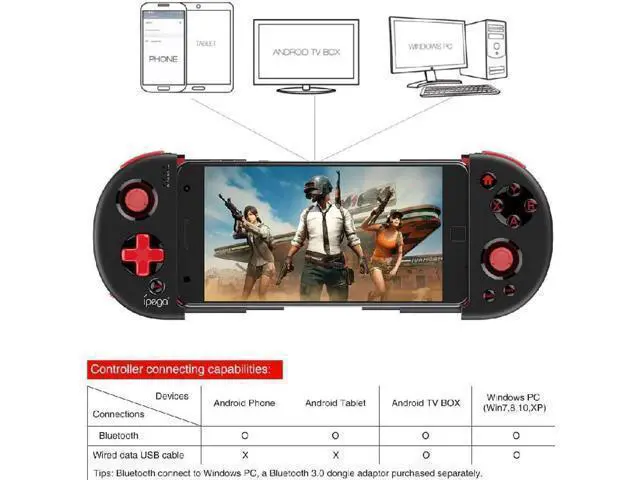 Alt view image 9 of 10 - PG-9087 Wireless Bluetooth Gamepad PC Joypad Game Controller Joystick For PUBG Mobile Game for Android/iOS d35