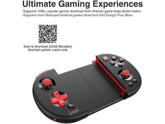 Alt view image 10 of 10 - PG-9087 Wireless Bluetooth Gamepad PC Joypad Game Controller Joystick For PUBG Mobile Game for Android/iOS d35