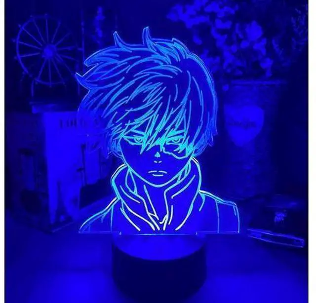 Alt view image 10 of 10 - My Hero Academia Shoto Todoroki Figure 3D Led Night Light Lamp for Kids Child Boys Bedroom Decor Acrylic Table Lamp Gift