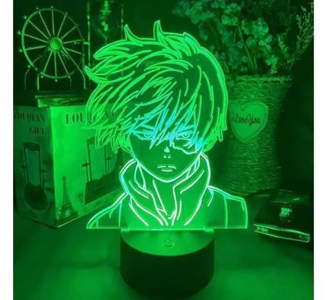 Alt view image 9 of 10 - My Hero Academia Shoto Todoroki Figure 3D Led Night Light Lamp for Kids Child Boys Bedroom Decor Acrylic Table Lamp Gift
