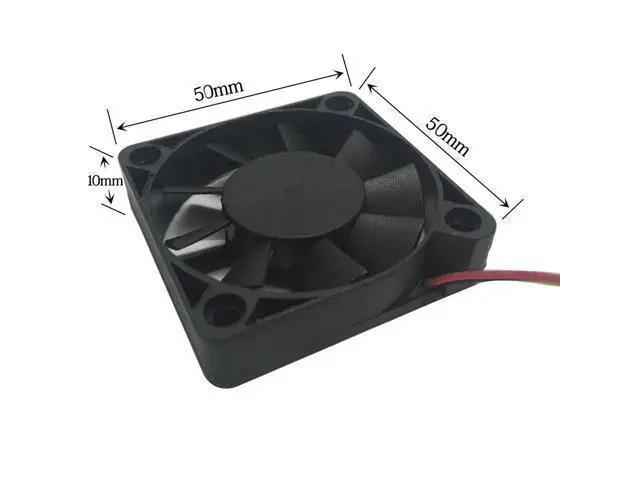 Alt view image 10 of 10 - 3 Pieces F5010 50mm Small Cooler Fan Computer Cooling Fan 12V Low Noise Desktop PC Case Fan 3 Pin Connector