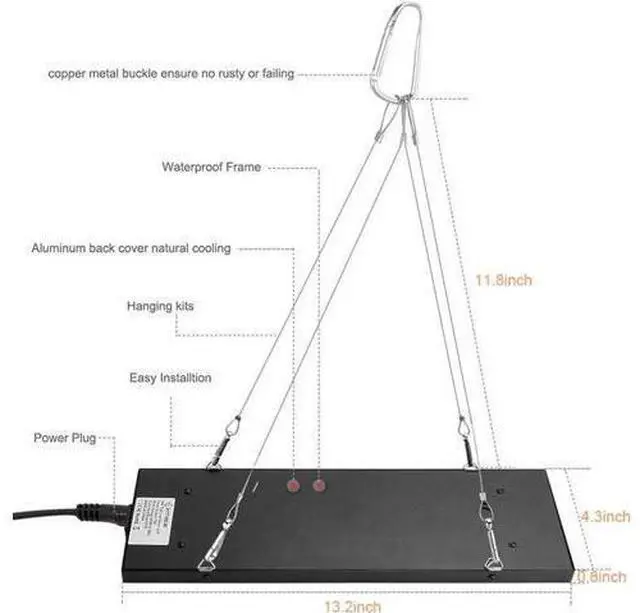 Alt view image 10 of 10 - 35W LED Grow Panel Light For Flower Plant Growing Full Spectrum Led Grow Lights White Red Blue UV IR Light Color Lamp For Plants