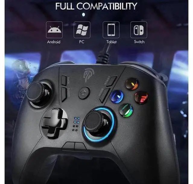 Alt view image 7 of 10 - SL-9111 Wired Joystick Gamepad For PC Android TV Box Vibration Game Controller For PC Computer Win10 Android TV Box