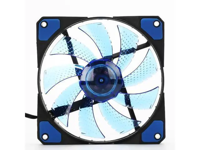 Alt view image 6 of 10 - 120mm fan Cooler Computer Fan 120mm LED Ultra Silent Computer PC Case Fan 15 LEDs 12V Around 1200RPM 3 Pin Fan