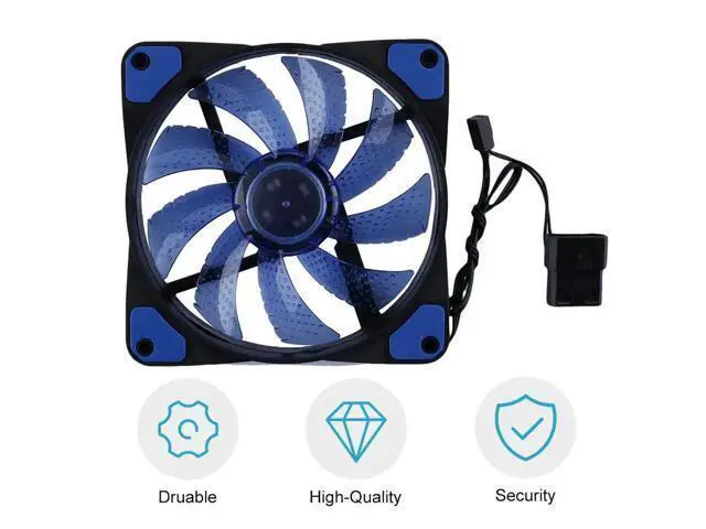 Alt view image 9 of 10 - 120mm fan Cooler Computer Fan 120mm LED Ultra Silent Computer PC Case Fan 15 LEDs 12V Around 1200RPM 3 Pin Fan