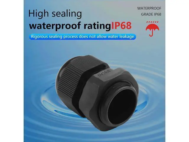 Alt view image 9 of 12 - 10Pcs PG7 Cable Gland, Plastic Waterproof Adjustable 3-3.5mm IP68 Cable Gland Joint, Wire Protector with Rubber Gaskets PG16