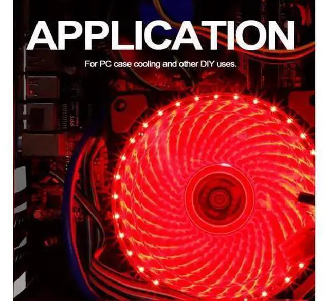 Alt view image 8 of 10 - Sale 120mm LED PC Fan Computer Cooling Fan Cooler Silent Case Controller LED Fan Lights Adjustable Colour Fan for Computer