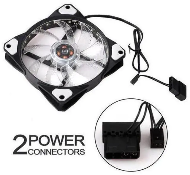 Alt view image 9 of 10 - Sale 120mm LED PC Fan Computer Cooling Fan Cooler Silent Case Controller LED Fan Lights Adjustable Colour Fan for Computer