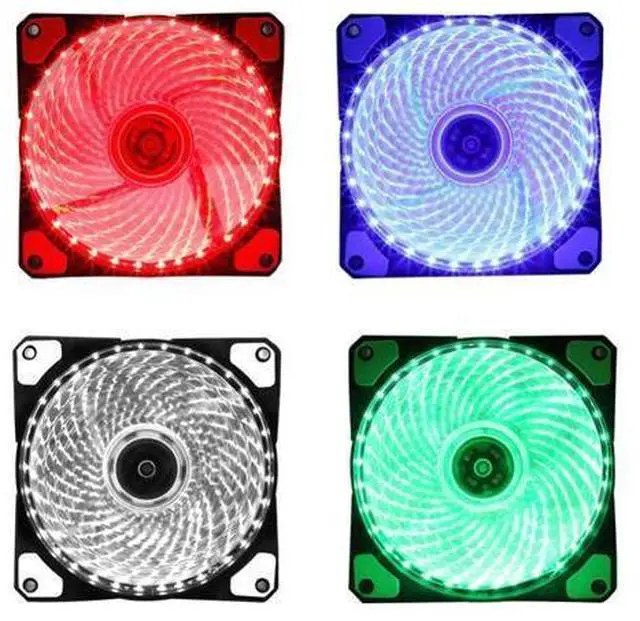 Alt view image 10 of 10 - Sale 120mm LED PC Fan Computer Cooling Fan Cooler Silent Case Controller LED Fan Lights Adjustable Colour Fan for Computer