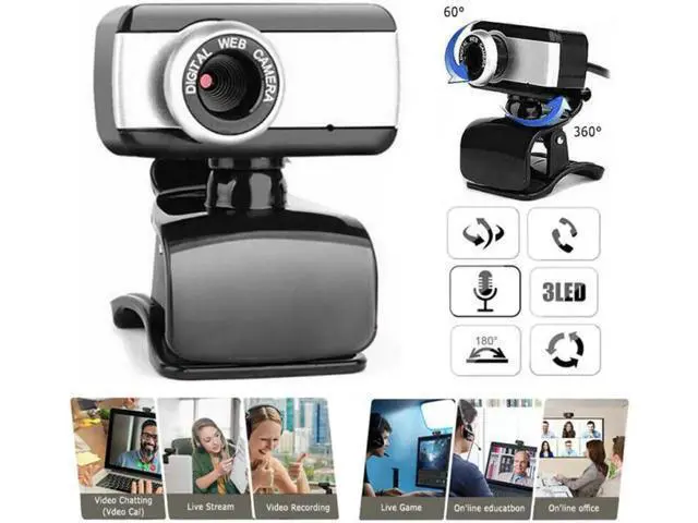 Alt view image 10 of 10 - 30FPS USB 2.0 HD Webcam Camera Web Cam With Mic For Computer PC Laptop Desktop For Youtube Live Teleworking Video Conference
