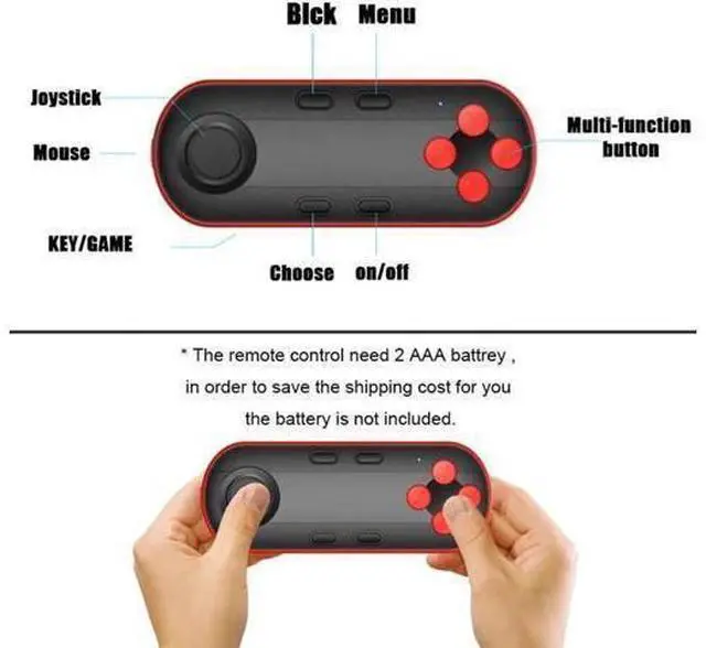 Alt view image 6 of 8 - Android Gamepad Joystick Bluetooth Remote VR Controller VR Game Pad Wireless Joypad for PC Smartphone for VR BOX PC Phone