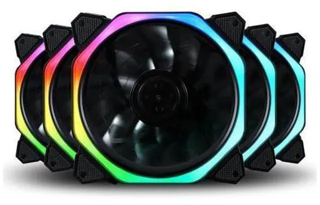 Alt view image 5 of 8 - OIAGLH LED tesseract case fan, CPU cooling cooler desktop computer cooling cooler, cooling fan silent fan, desktop computer fan