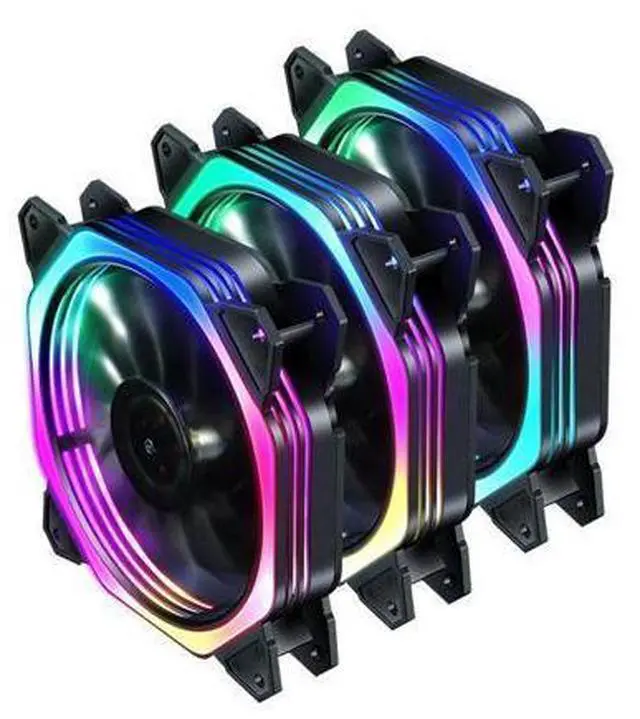 Alt view image 6 of 8 - OIAGLH LED tesseract case fan, CPU cooling cooler desktop computer cooling cooler, cooling fan silent fan, desktop computer fan
