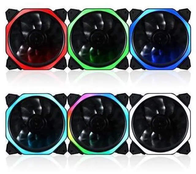 Alt view image 7 of 8 - OIAGLH LED tesseract case fan, CPU cooling cooler desktop computer cooling cooler, cooling fan silent fan, desktop computer fan