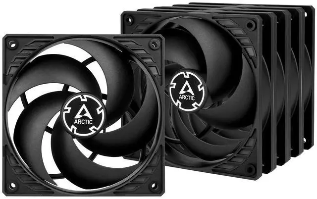 Alt view image 5 of 8 - ARCTIC P12 (5 Pack) - 120 mm Case Fan, Pressure-optimised, Quiet Motor, Computer, Fan Speed: 1800 RPM - Black