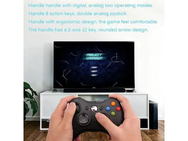 Alt view image 7 of 10 - USB Wired Controller Gamepad 360 precision 3D Joystick LED Indicator Double Vibration USB Computer Game Controller