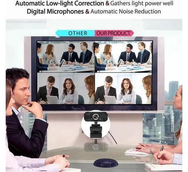 Alt view image 8 of 10 - 720P 1080P HD USB Webcam Built-In Microphone 1MP Optical Lens CMOS Sensor Computer Laptop Web Camera Live Video Chat Webcam