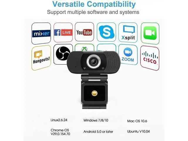 Alt view image 9 of 10 - 1080P HD Webcam USB Web Camera Built-in Microphone Video Call manual focus Web Cam for Desktop Computer Desktop PC Laptop
