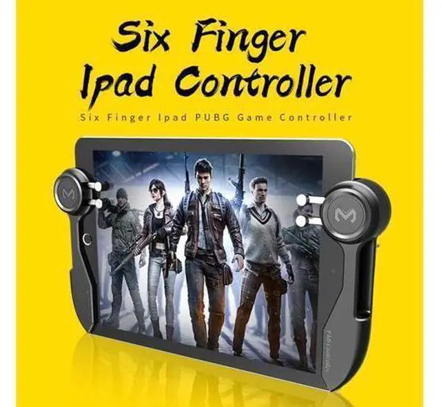 Alt view image 7 of 10 - AKpad6K 2pcs 6 Fingers Tablet Shooting Gaming Button Triggers Gamepad for Ipad Controller PUBG Game Controller Joystick