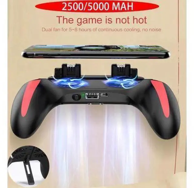 Alt view image 6 of 10 - Gamepad Pubg Controller Double Cool Fan 5000 Mah Powerbank Game-Controller Android Joystick Mobile Game Pad