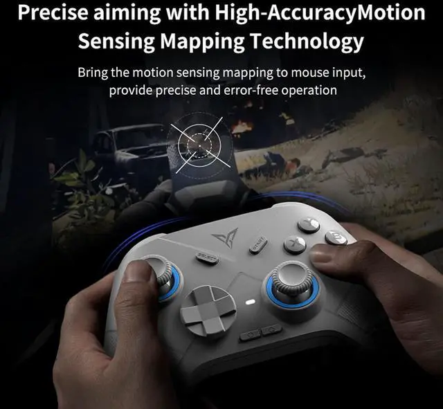 Alt view image 7 of 10 - Flydigi Direwolf Xcloud Game Controller, Hall Lineness Trigger, Hybrid 8 Directions D-Pad, Motion Sensing Function, Multi-Platform Controller for Windows PC, Nintendo Switch, Android/IOS, Xcloud Ect