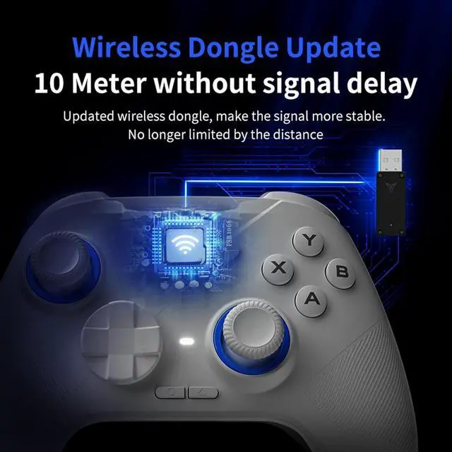 Alt view image 10 of 10 - Flydigi Direwolf Xcloud Game Controller, Hall Lineness Trigger, Hybrid 8 Directions D-Pad, Motion Sensing Function, Multi-Platform Controller for Windows PC, Nintendo Switch, Android/IOS, Xcloud Ect