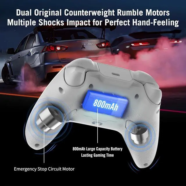 Alt view image 13 of 14 - FLYDIGI Direwolf 2 PC Game Controller Hall Effect Joystick & Trigger Macros & Turbo Quick Setting Dual Vibration 800mAh Multi-Platform Controller for PC/NS/TV/Laptop/Android/IOS/Mobile Native