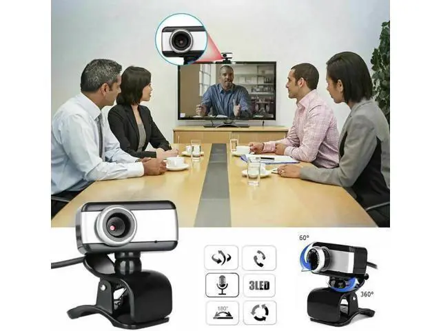 Alt view image 8 of 10 - Webcam USB2.0 Webcam Camera With MIC Clip-on Camara Web For Computer PC Laptop Camera Webcam Kamera Internetowa